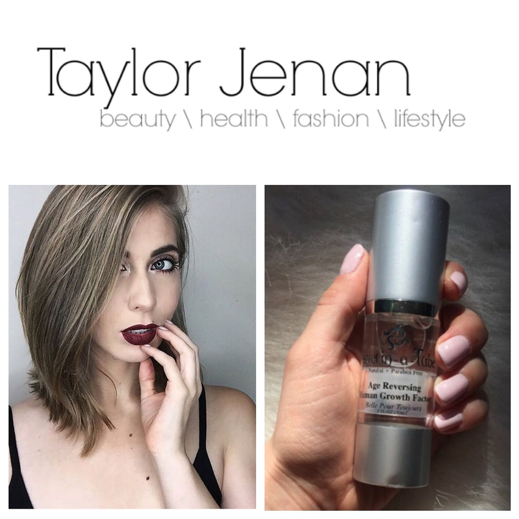 Taylor Jenan Getting Serious About Skincare with Secret in-a-Tube Age Reversing Human Growth Factor Serum!