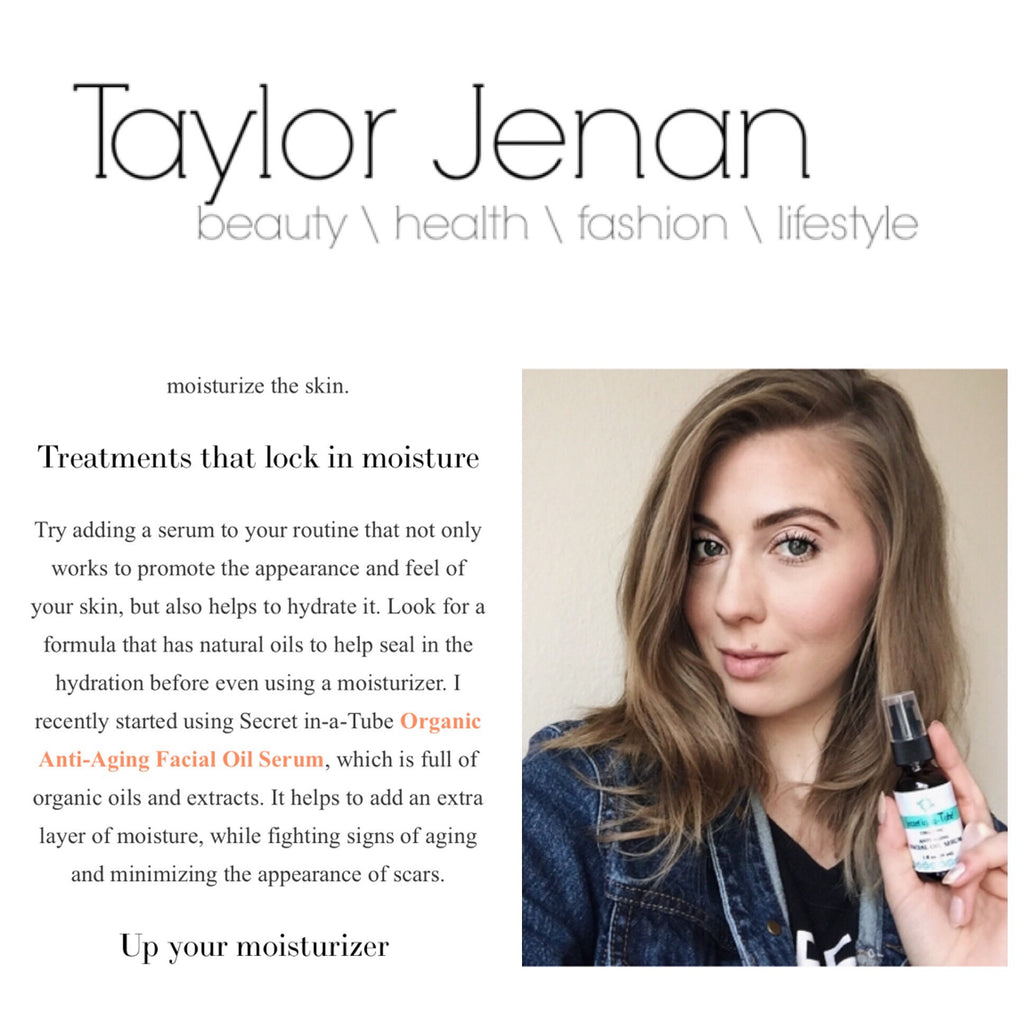 Taylor Jenan Shares Her Tips to Winter Proof Your Skin With Secret in-a-Tube Organic Anti-Aging Facial Oil Serum
